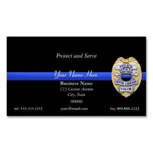 Dünnes Blue Line Magnetische Visitenkarte