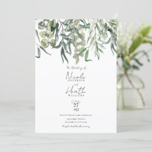 Dünnes Eukalyptus-Buket Florales Grünzeug Hochzeit Einladung