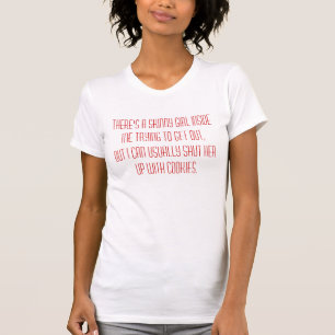 Dünnes Mädchen innerhalb ich T - Shirt