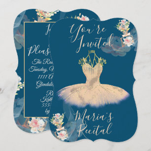 Dünnes Roségold-Ballerina-Kleid Blumenparfüm Einladung