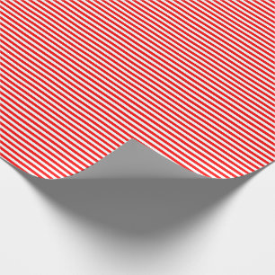 Dünnes Rotes und Weiß Stripes Packpapier