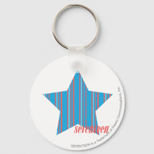 Dünnes Streifen-Aqua 2 Schlüsselanhänger