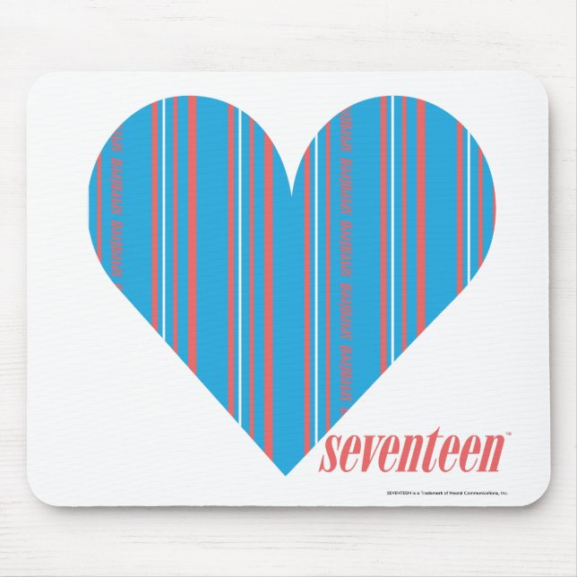 Dünnes Streifen-Aqua 3 Mousepad (Vorne)