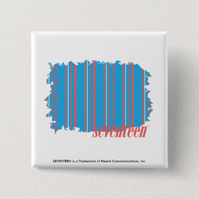 Dünnes Streifen-Aqua 4 Button (Vorderseite)