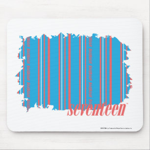 Dünnes Streifen-Aqua 4 Mousepad