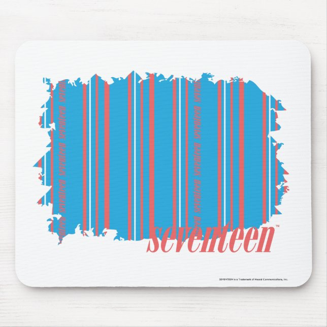 Dünnes Streifen-Aqua 4 Mousepad (Vorne)