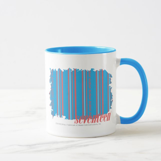 Dünnes Streifen-Aqua 4 Tasse (Rechts)