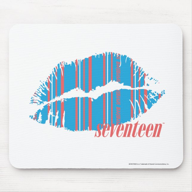 Dünnes Streifen-Aqua Mousepad (Vorne)