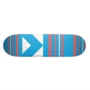 Dünnes Streifen-Aqua Skateboard