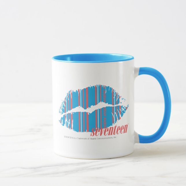 Dünnes Streifen-Aqua Tasse (Rechts)