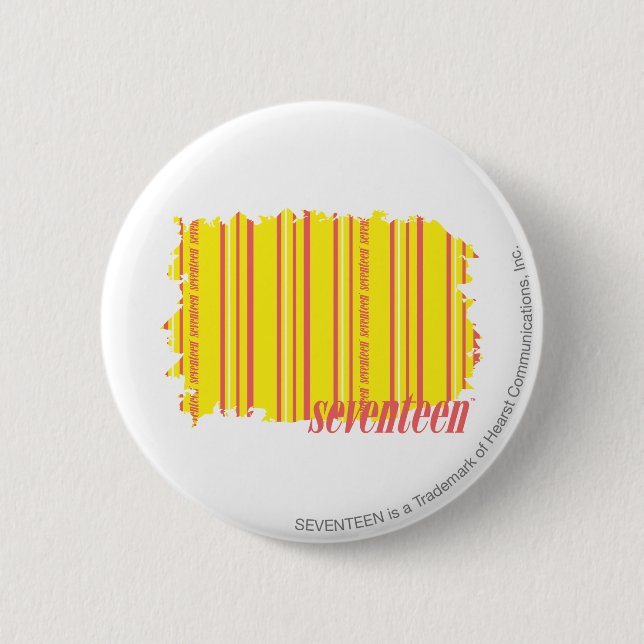 Dünnes Streifen-Gelb 2 Button (Vorderseite)