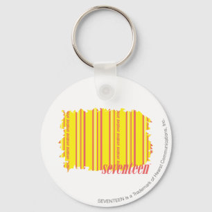 Dünnes Streifen-Gelb 2 Schlüsselanhänger