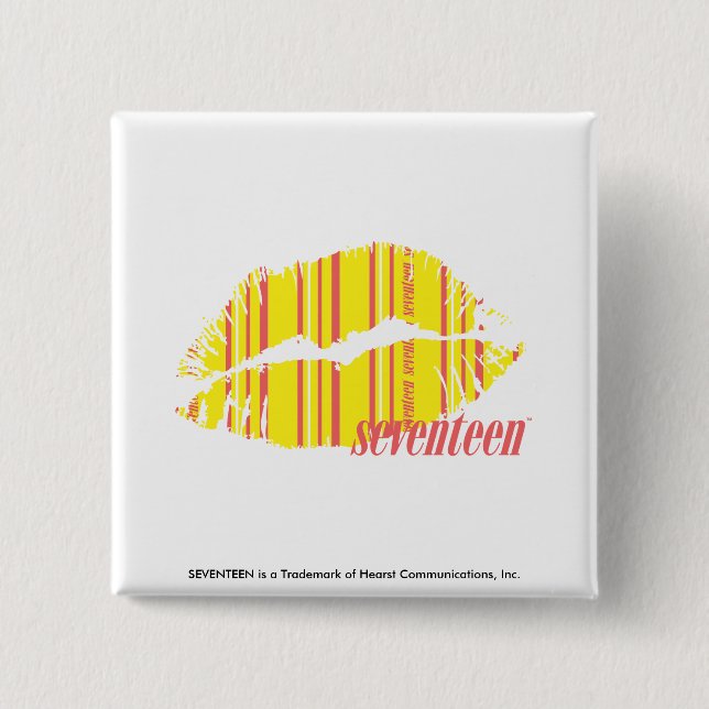 Dünnes Streifen-Gelb Button (Vorderseite)