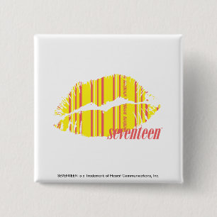 Dünnes Streifen-Gelb Button