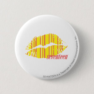 Dünnes Streifen-Gelb Button