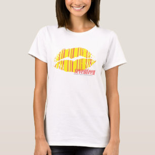 Dünnes Streifen-Gelb T-Shirt