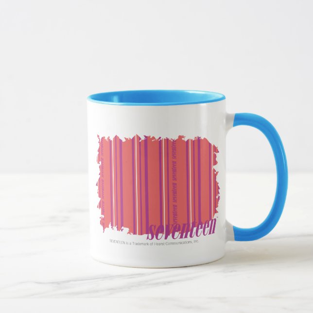 Dünnes Streifen-Rosa 2 Tasse (Rechts)