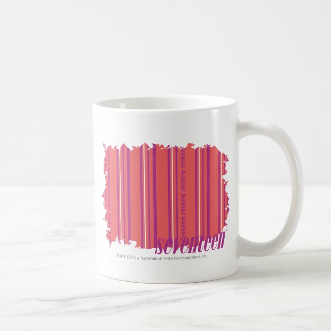 Dünnes Streifen-Rosa 2 Tasse (Rechts)
