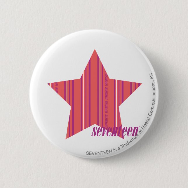 Dünnes Streifen-Rosa 4 Button (Vorderseite)