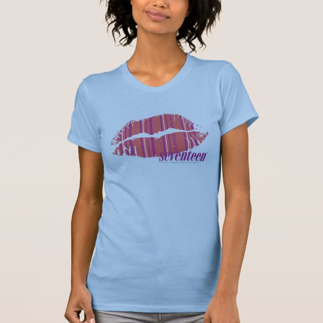 Dünnes Streifen-Rosa T-Shirt (Vorderseite)