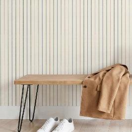 Dünnes vertikales Streifenmuster Boho neutral erdi Tapete