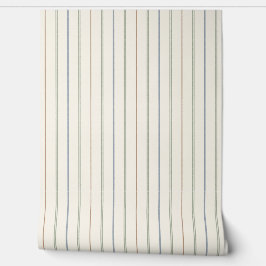 Dünnes vertikales Streifenmuster Boho neutral erdi Tapete