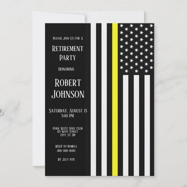 Dünngelbe Linie Einladung (Vorderseite)