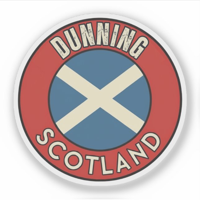 Dunning, Schottland Aufkleber (Vorderseite)