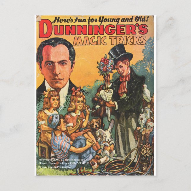 DUNNINGER PULP MAGAZINE COVER POSTKARTE (Vorderseite)