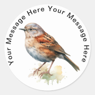 Dunnock Runder Aufkleber