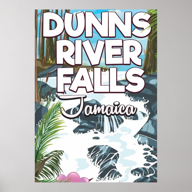 Dunn's River Falls Jamaica Reiseplakat Poster (Vorne)