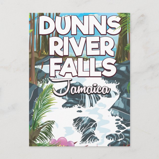 Dunn's River Falls Jamaica Reiseplakat Postkarte (Vorderseite)
