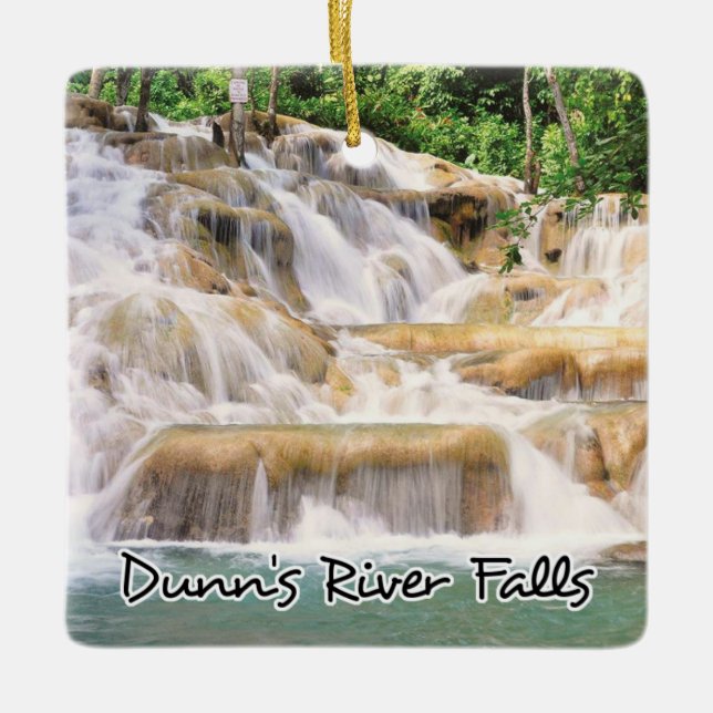Dunn's River Falls Jamaica schließt Keramikornament (Vorderseite)