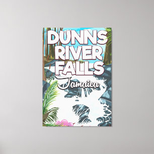 Dunn's River Falls Jamaika Reiseplakat Leinwanddruck