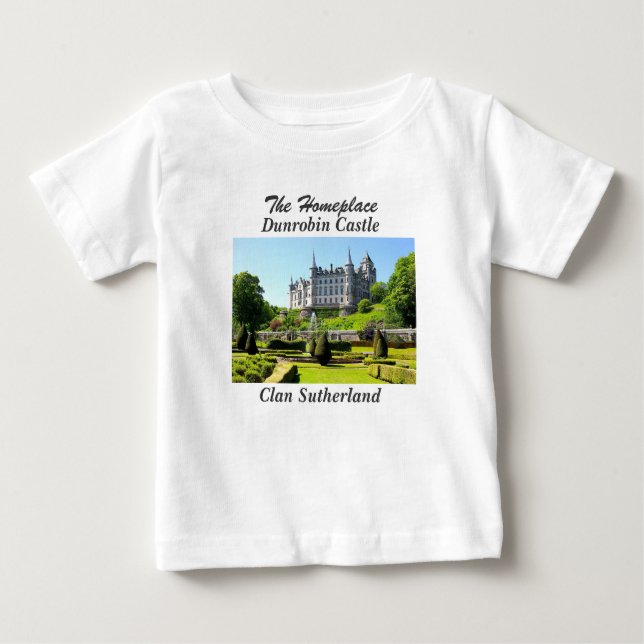 Dunrobin Castle - Clan Sutherland Baby T-shirt (Vorderseite)