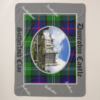 Dunrobin Castle Sutherland Spellan und Tartan Sherpadecke