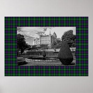 Dunrobin Castle Sutherland Tartan Poster
