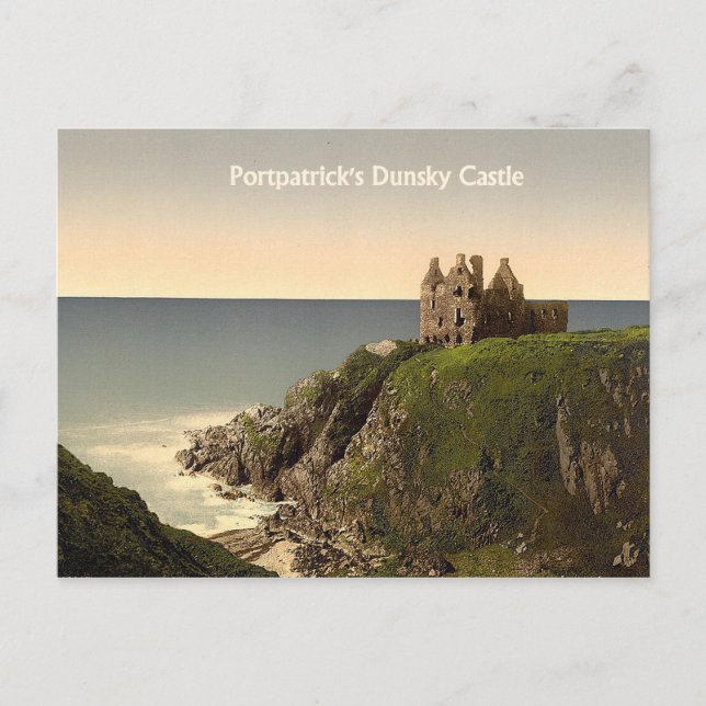 Dunsky Castle at Portpatrick Postcard Postkarte (Vorderseite)