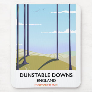 Dunstable Downs Vintage-Reiseposter Mousepad