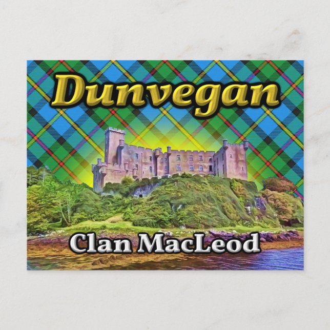 Dunvegan Castle Clan MacLeod Isle of Skye Schottla Postkarte (Vorderseite)