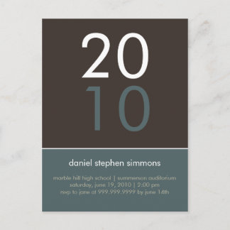 "Duo" Cadet Blue & Tan Abschluss Einladung