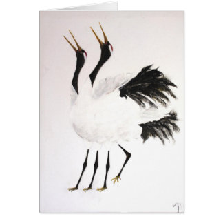 Duo der Gold-schnabelförmigen Kräne