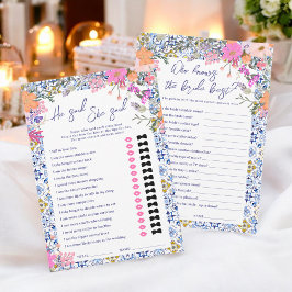 Duo Games blue italian Brautparty Einladung