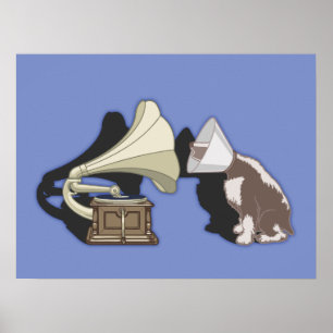 Duo - Hund u. Grammophon Poster