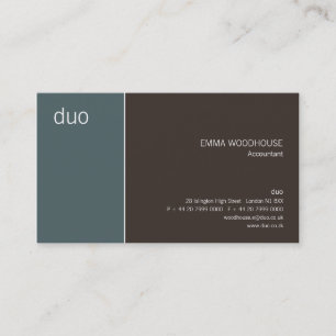 Duo-Kadett-Blau u. Brown Visitenkarte