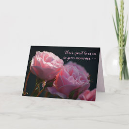 DUO PINK ROSES SYMPATHY CARD DANKESKARTE