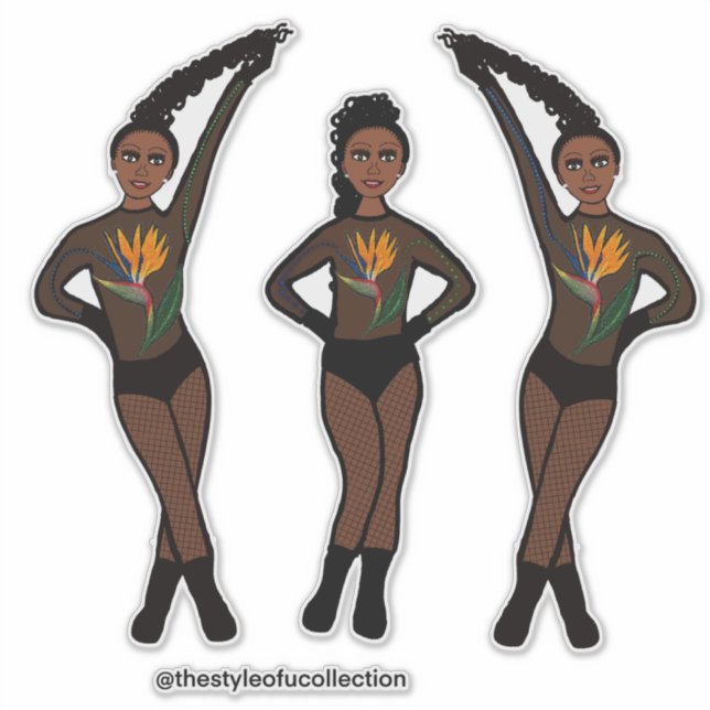 Duo-Pose Dancer Paradise #1  Sticker (Vorderseite)