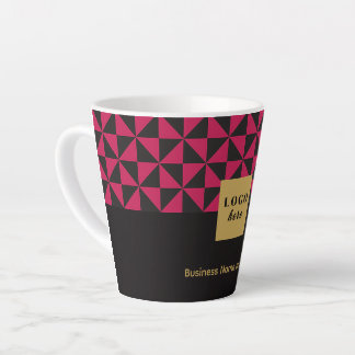 Duo Schwarz-Rosa-Handwerk - Geschäftslogo Latte Ta Milchtasse