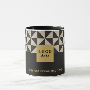 Duo Schwarz-Stein-Graues Handwerk - Firmenlogo Tasse