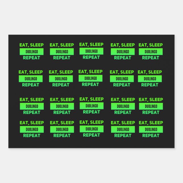 Duolingo Geschenkpapier Set (Vorderseite)